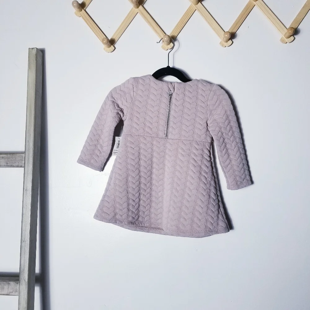 NWT GIRL'S LONG SLEEVE HEART DRESS SIZE 18-24 MONTHS